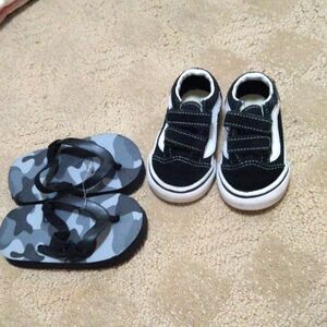 Vans and army sandals